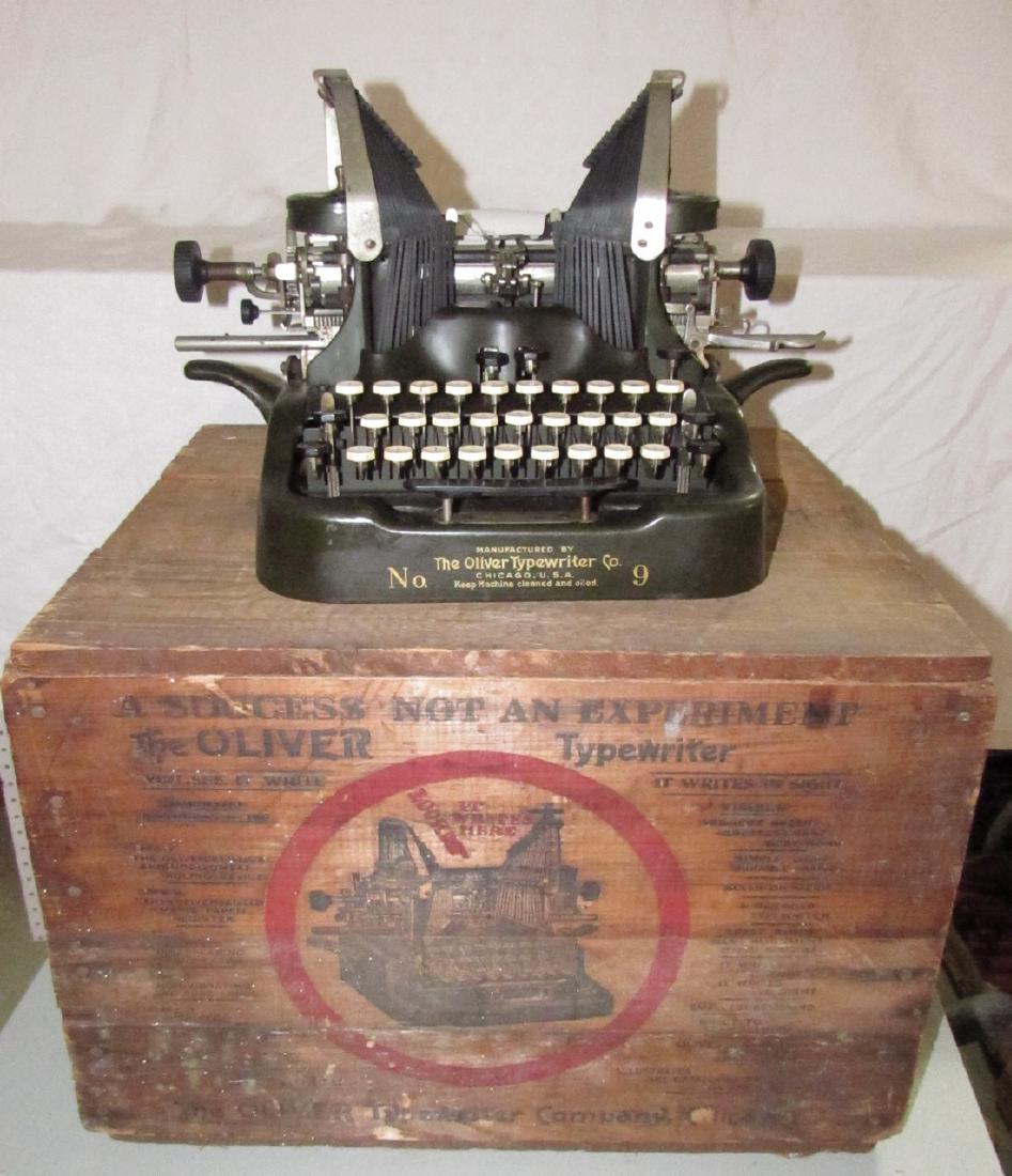 Antique Oliver No. 9 Typewriter with Original Wood (1 of 9)