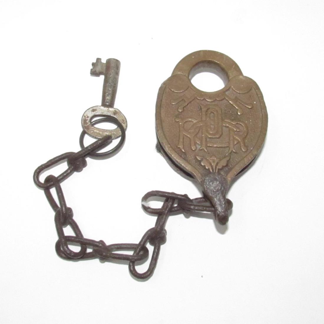 Pennsylvania Railroad Brass Lock & Key (1 of 4)