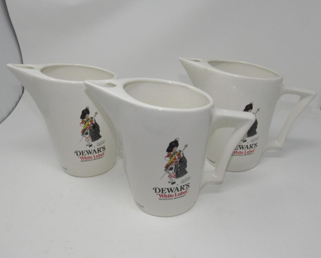 3 Dewar's White Label Scotch Whisky Pitchers (1 of 1)