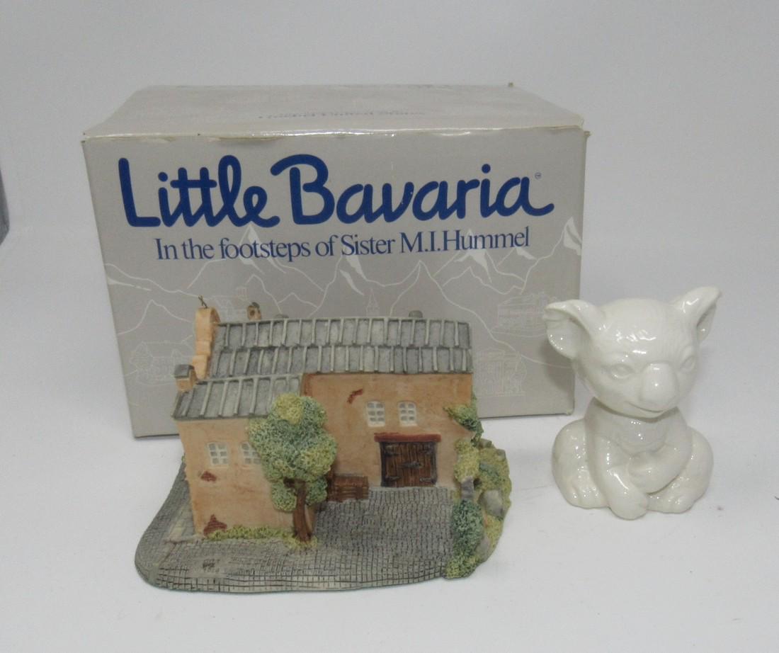 Goebel Little Bavaria House & Panda Bear: Getting both pictured. Panda is approx. 3" tall