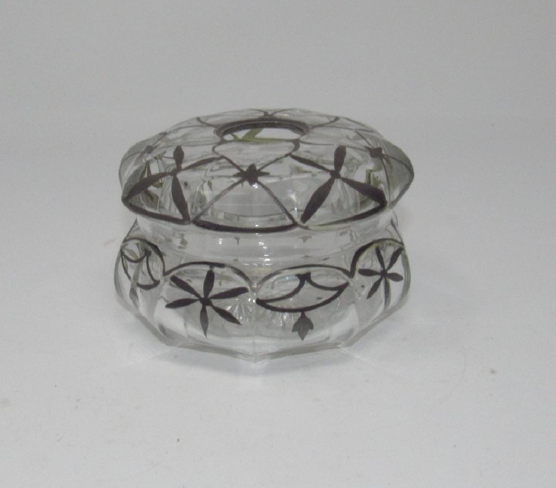 Silver Overlay Vanity Jar (1 of 2)