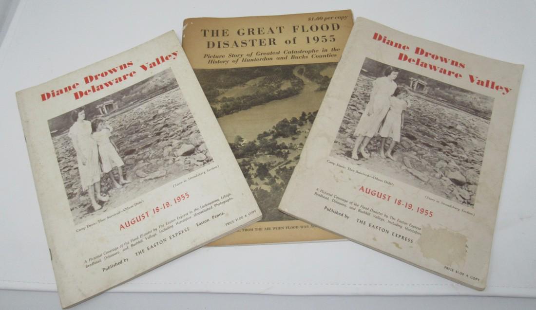 3 1955 Flood Books Hunterdon Bucks County Easton Pa (1 of 1)
