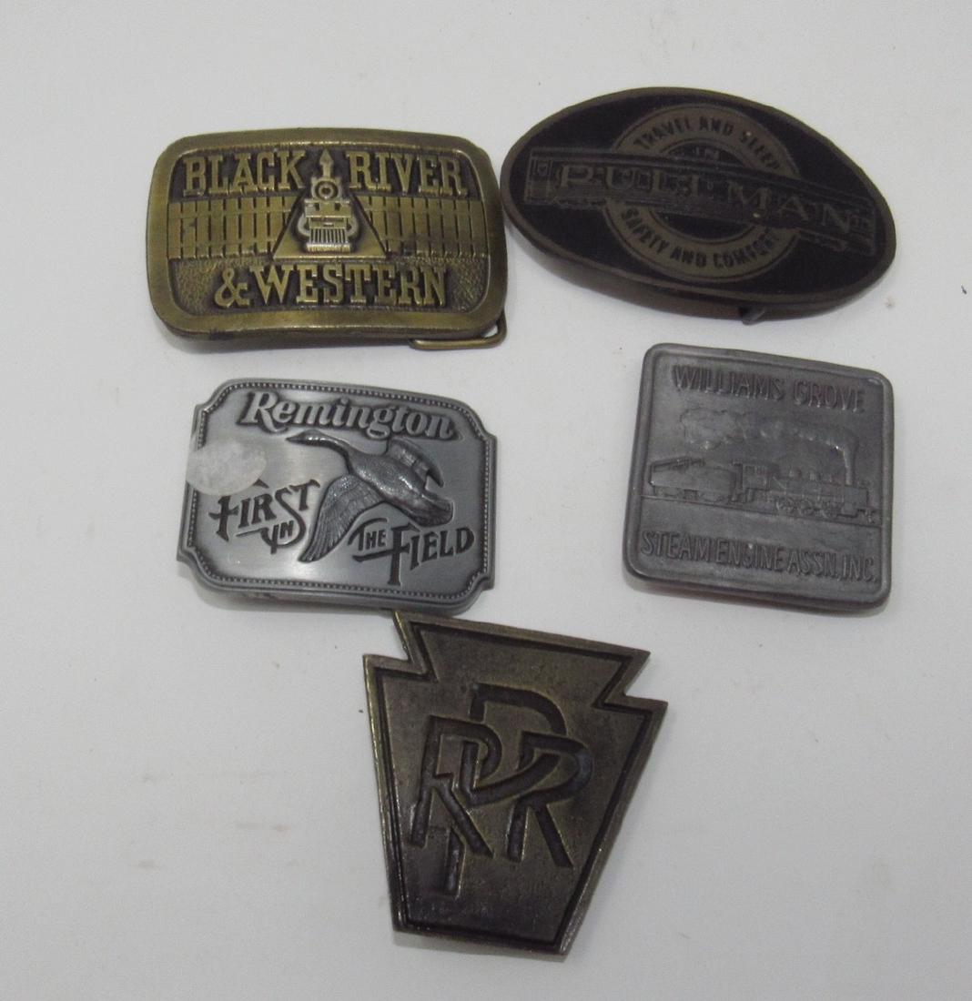 PRR Pullman Train Remington Belt Buckles: Getting all pictured