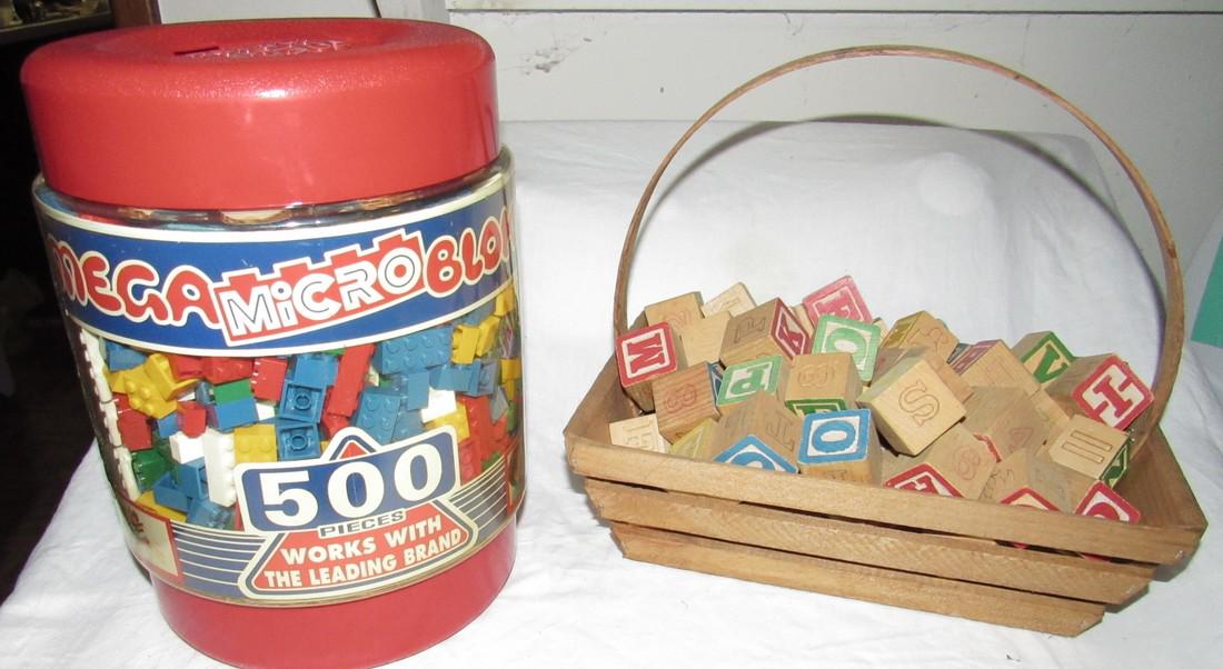 Wooden Building Blocks & Micro Mega Lego Type: Getting all pictured