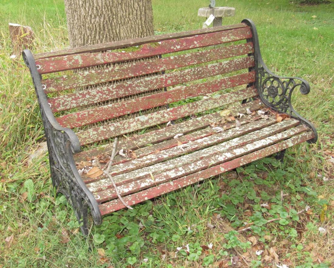 Park Bench with Cast Iron Sides (1 of 3)