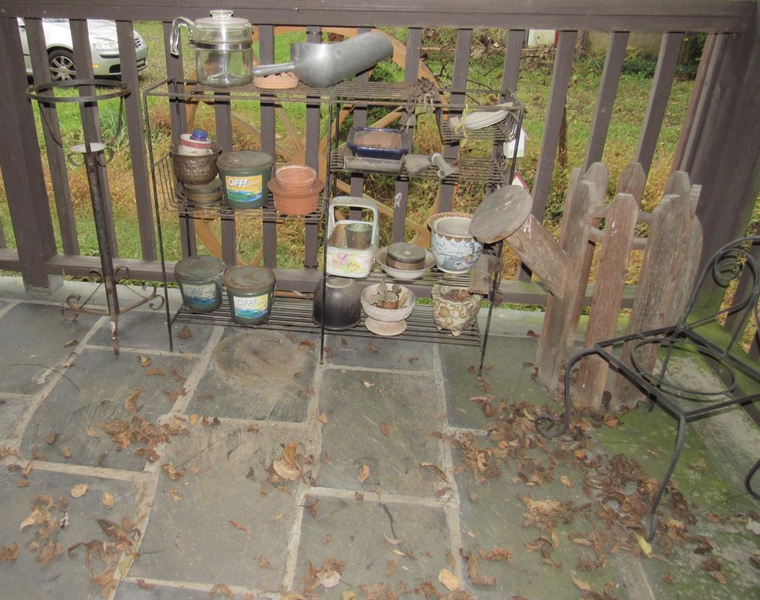 Wire Plant Stand Pyrex Perculator & Aluminum Scoop (1 of 3)