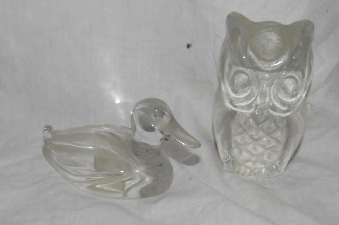 Princess House Lead Crystal Duck Viking Owl (1 of 2)