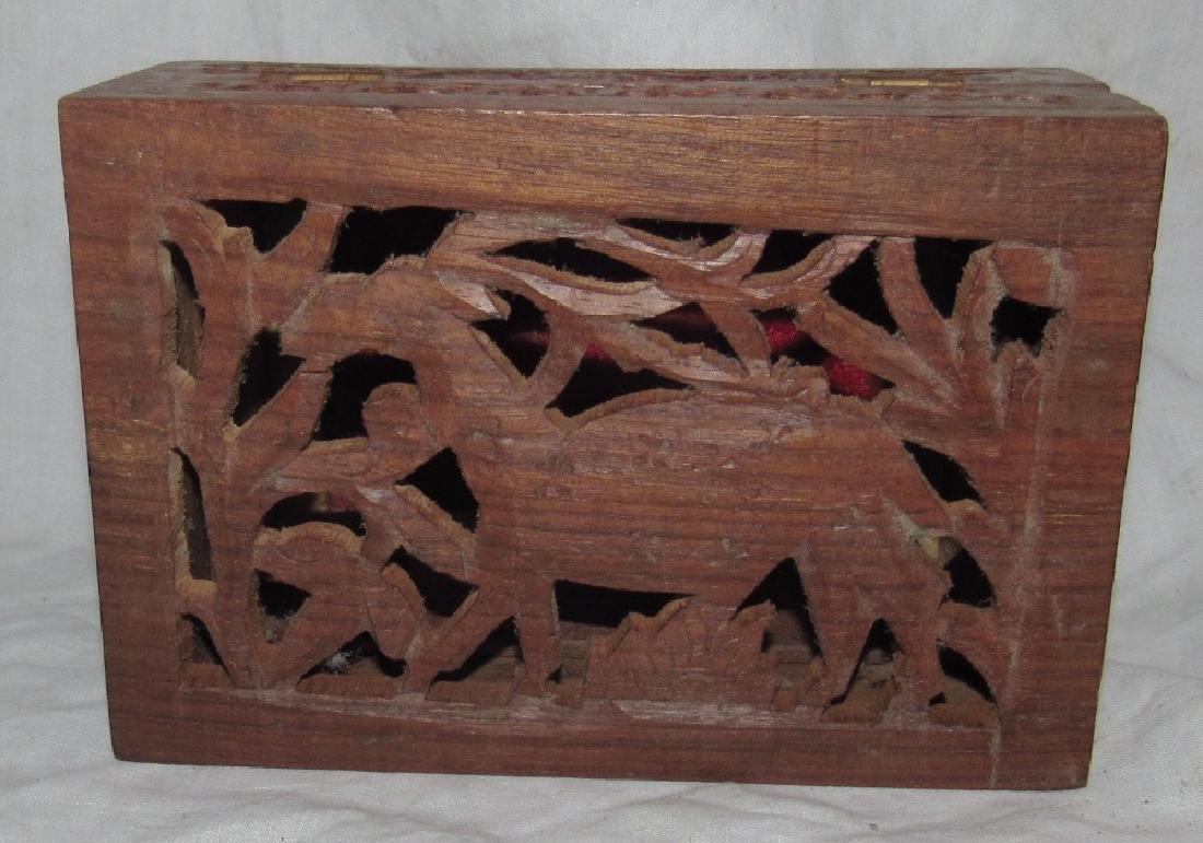 Hand Carved Jewelry Trinket Box (1 of 3)