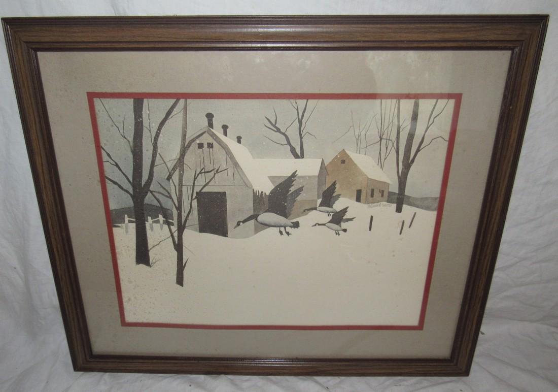 Henderson Northern Landing Goose Winter Barn Scene (1 of 3)