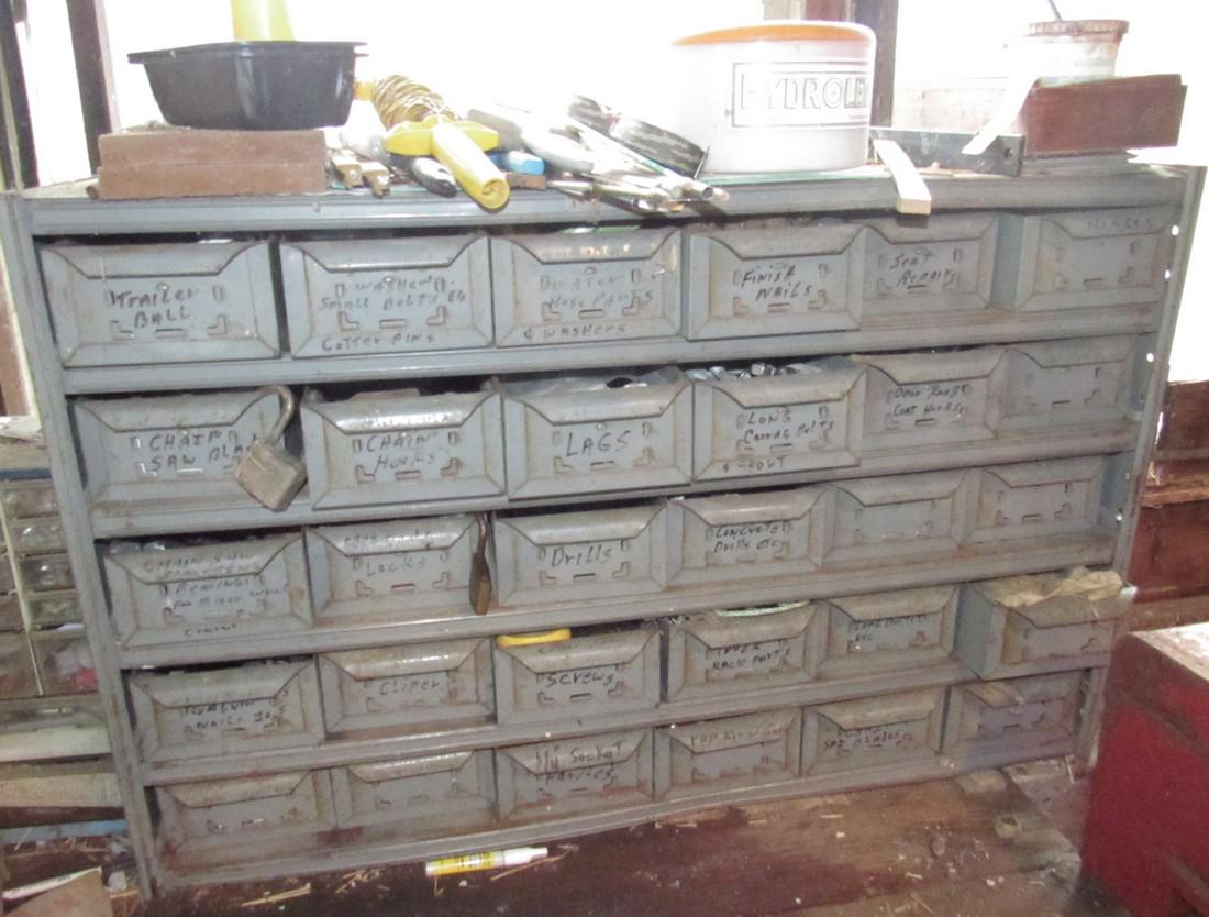 30 Drawer Parts Cabinet and Contents (1 of 8)