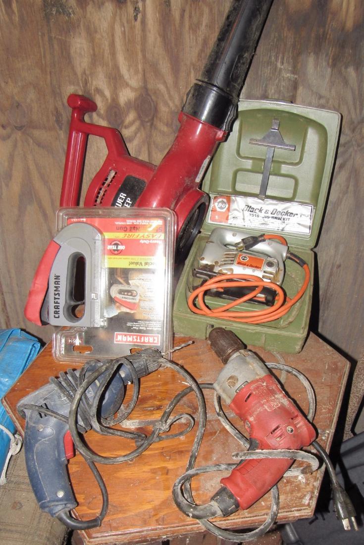 Milwaukee GMC Drills Craftsman Staple Gun Toro Blower: Also included is Black & Decker Jig Saw. All Work