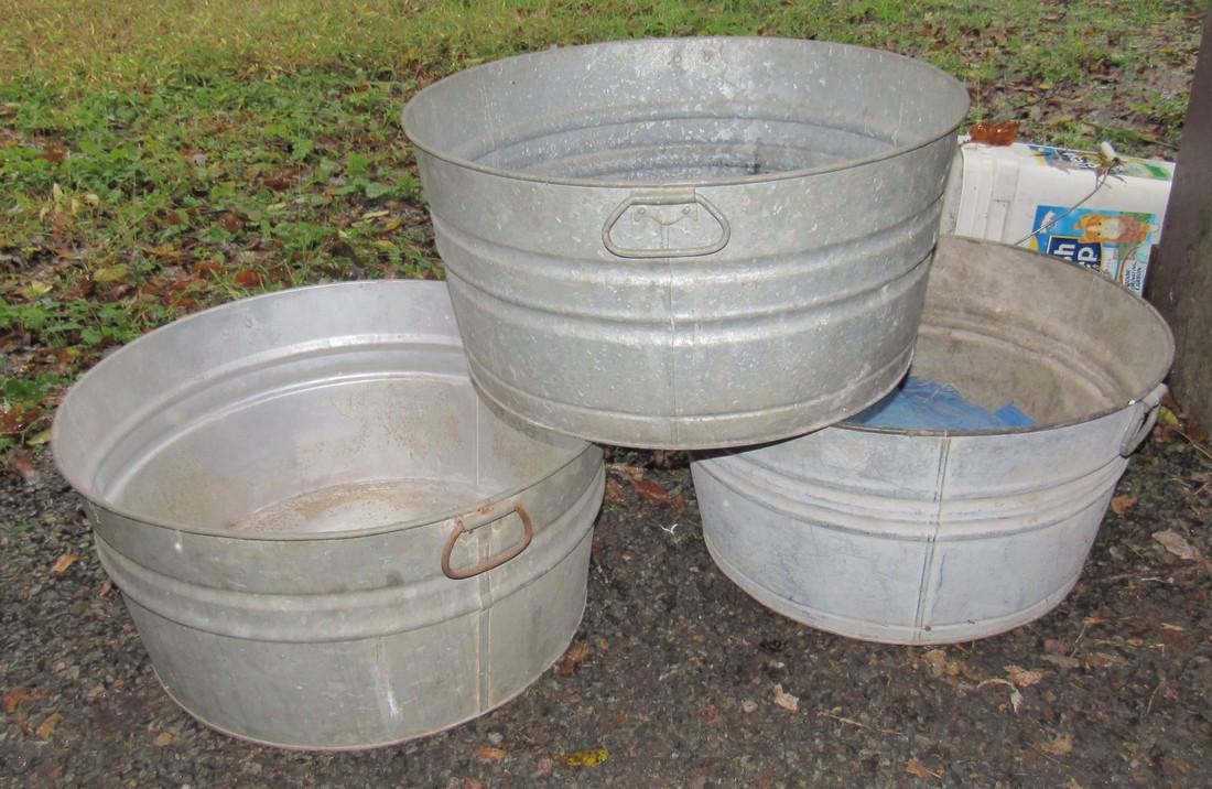 3 Galvanized Tubs (1 of 1)