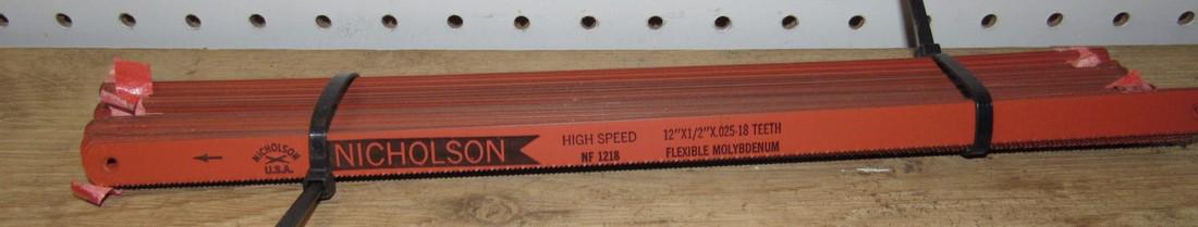 50 Nicholson 12" Hack Saw Blades 12"x 1/2" x .025 18 (1 of 3)
