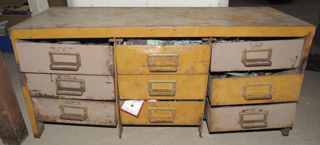 Parts Cabinet with Hardware Eye Bolts Screws & Misc (1 of 5)