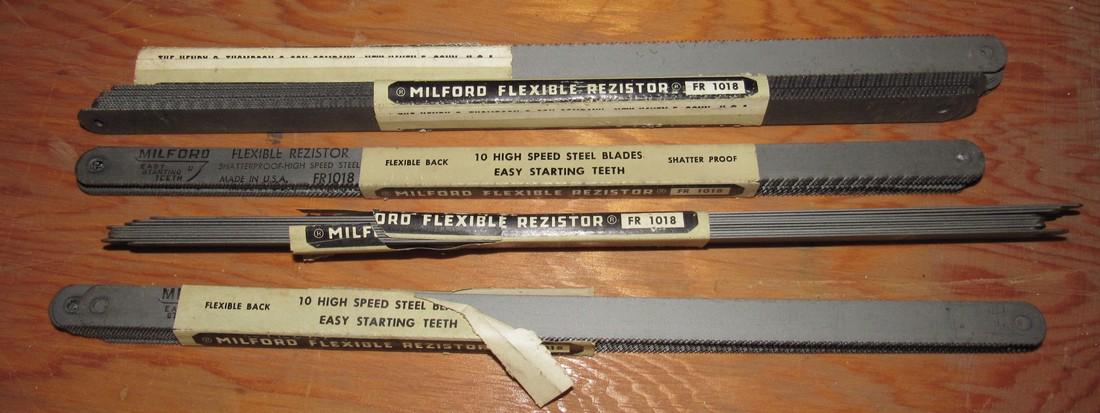 Approx 50 Milford Flexible Rezistor Hack Saw Blades 10" (1 of 1)