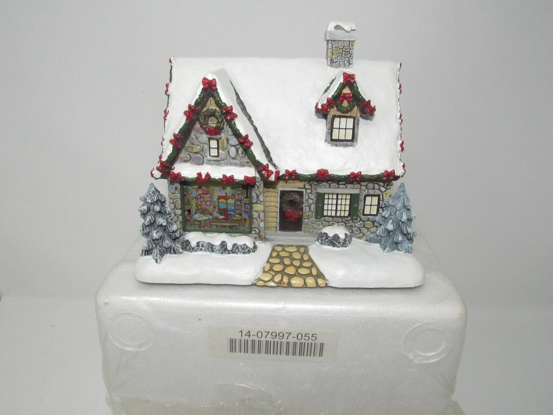 Thomas Kinkade Imagi Knit Yarn Store Village Christmas: Hawthorne Village Lighted House