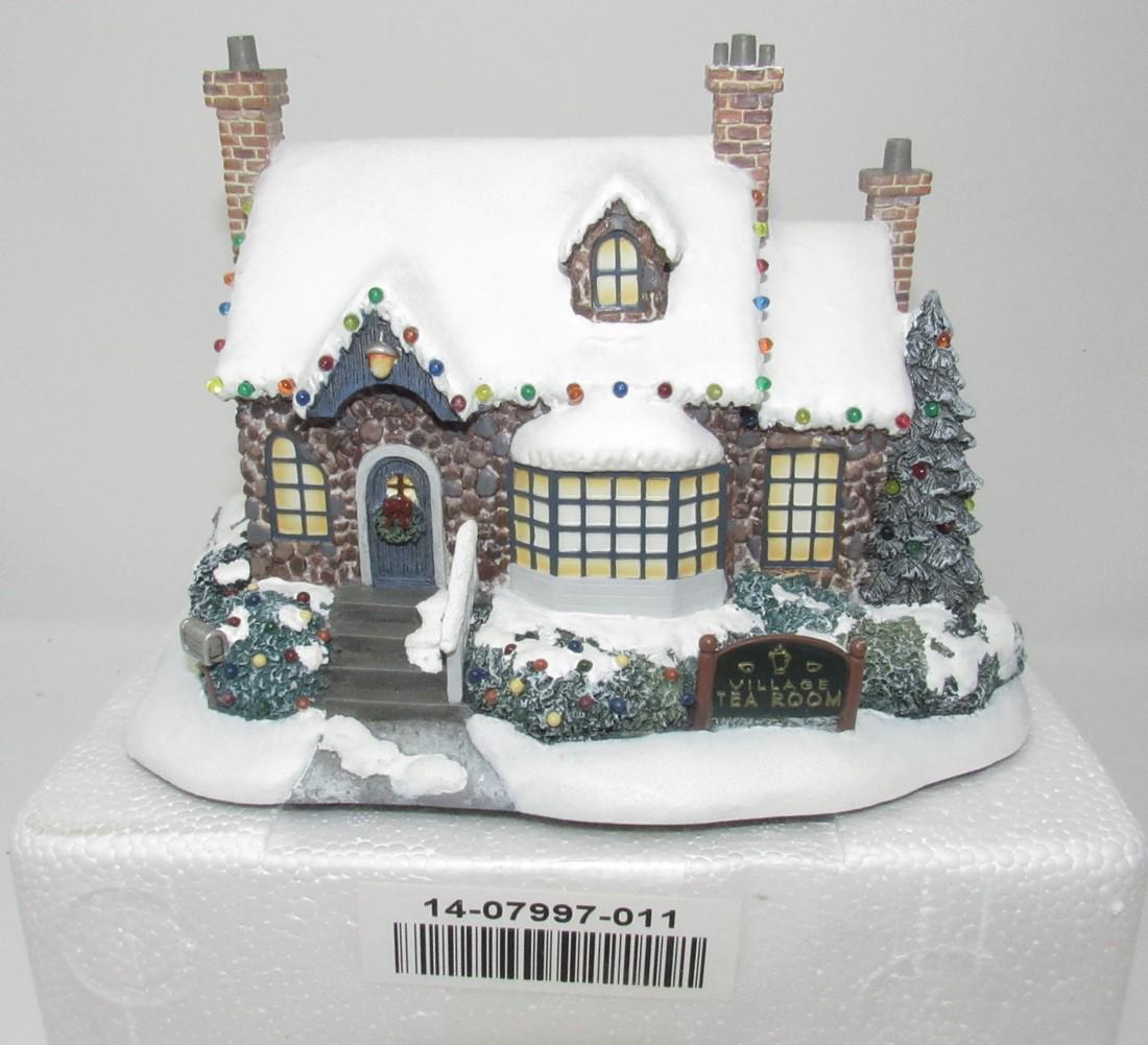 Thomas Kinkade Village Tea Room Lighted Christmas house (1 of 1)