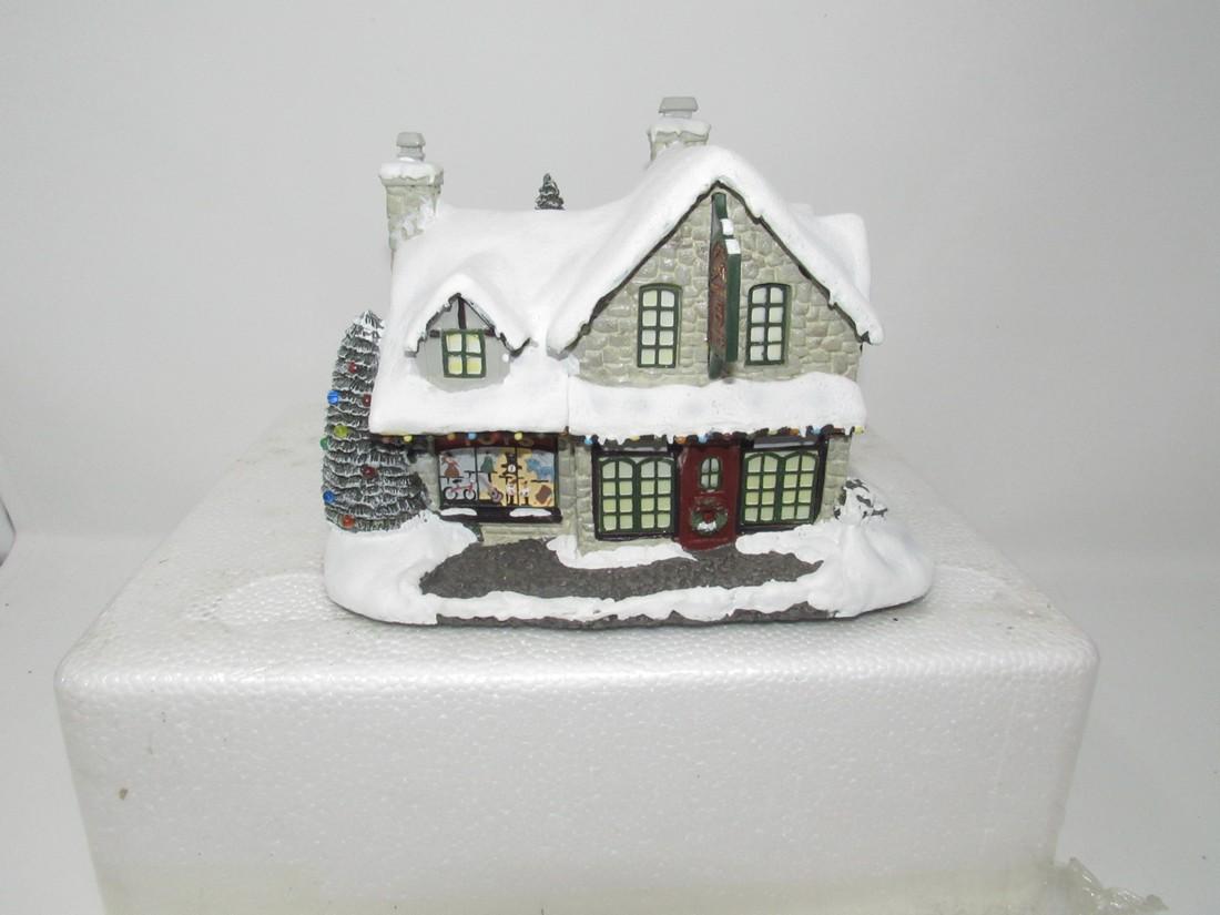 Thomas Kinkade Santa's Workshop Toys Lighted House: Hawthorne Village