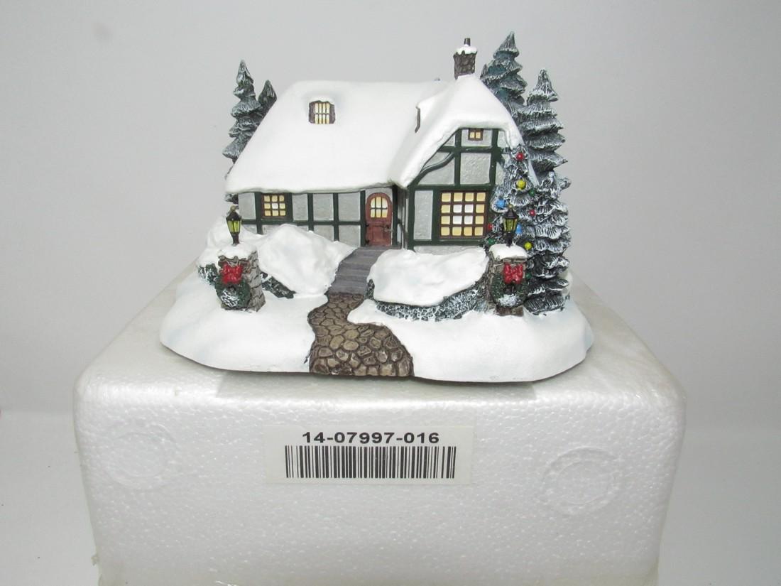 Thomas Kinkade Christmas Cottage Lighted House: Hawthorne Village