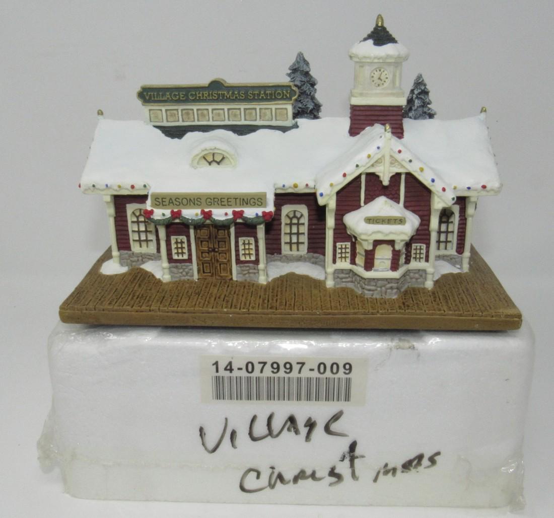 Thomas Kinkade Village Christmas Station House: Hawthorne Village Lighted House