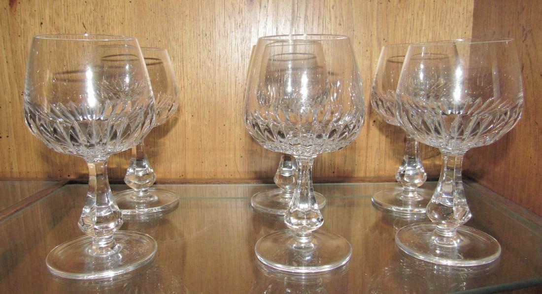 6 Spode Crystal Goblets: Approx, 5 1/2" tall. No damage