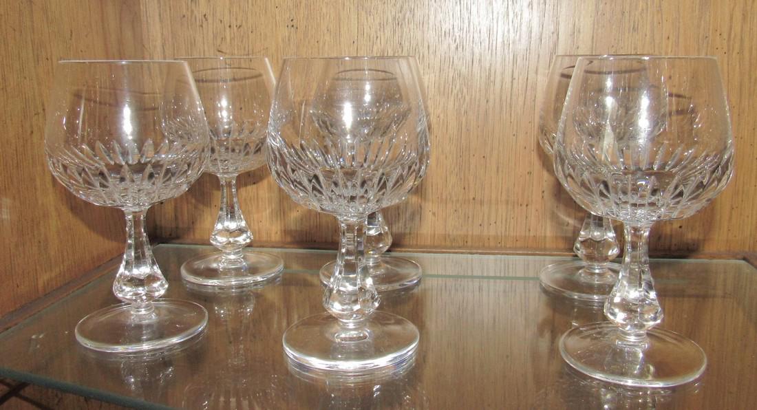 6 Spode Crystal Goblets: Approx 5 3/4" tall
