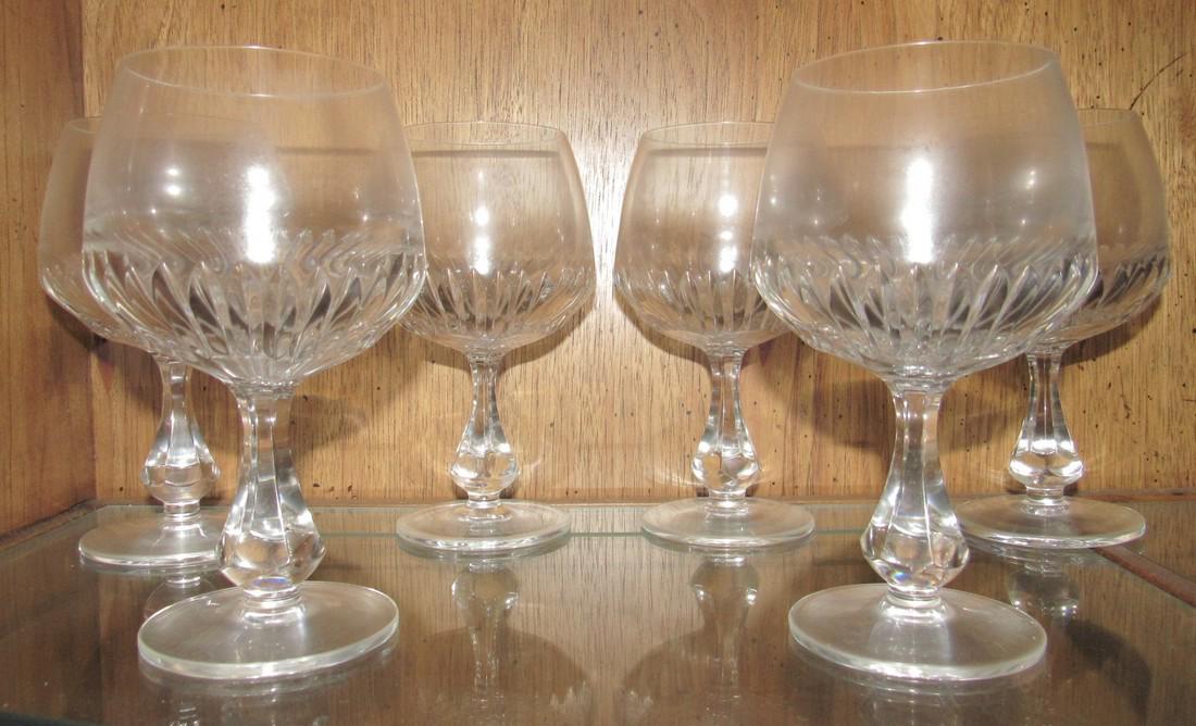 6 Spode Crystal Goblets: Approx. 6 3/4" tall