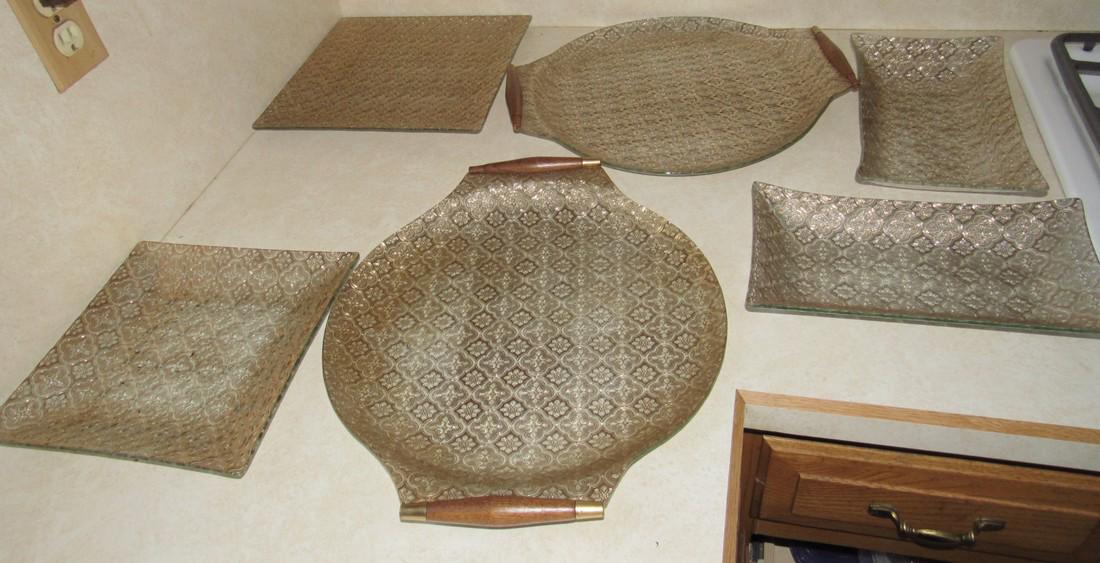 Mid Century Modern Glass Serving Trays and Platters (1 of 3)