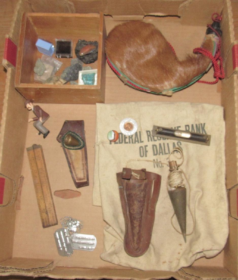 Plumb Bob Level Dog Tags Marble Husker Minerals (1 of 5)