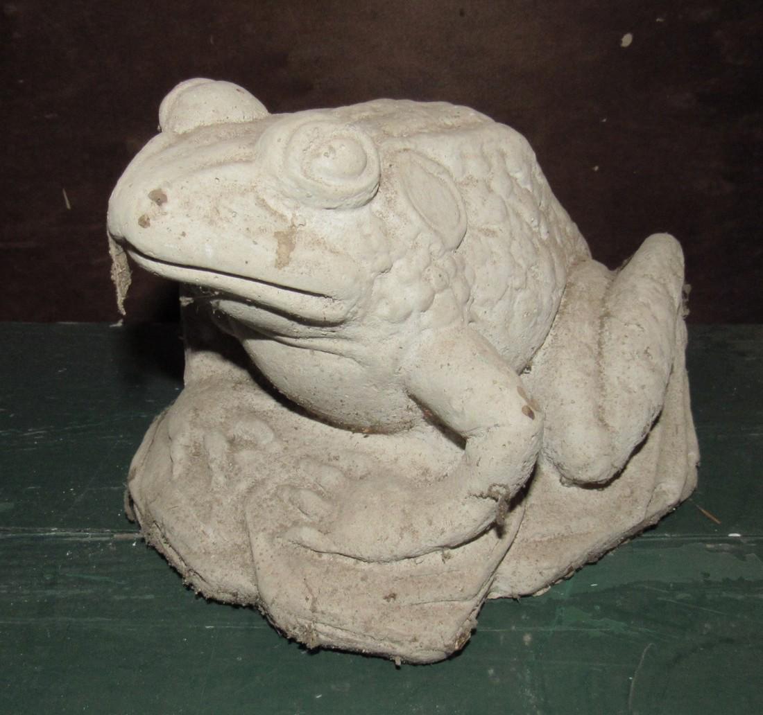 Outdoor Concrete Frog Statue (1 of 2)
