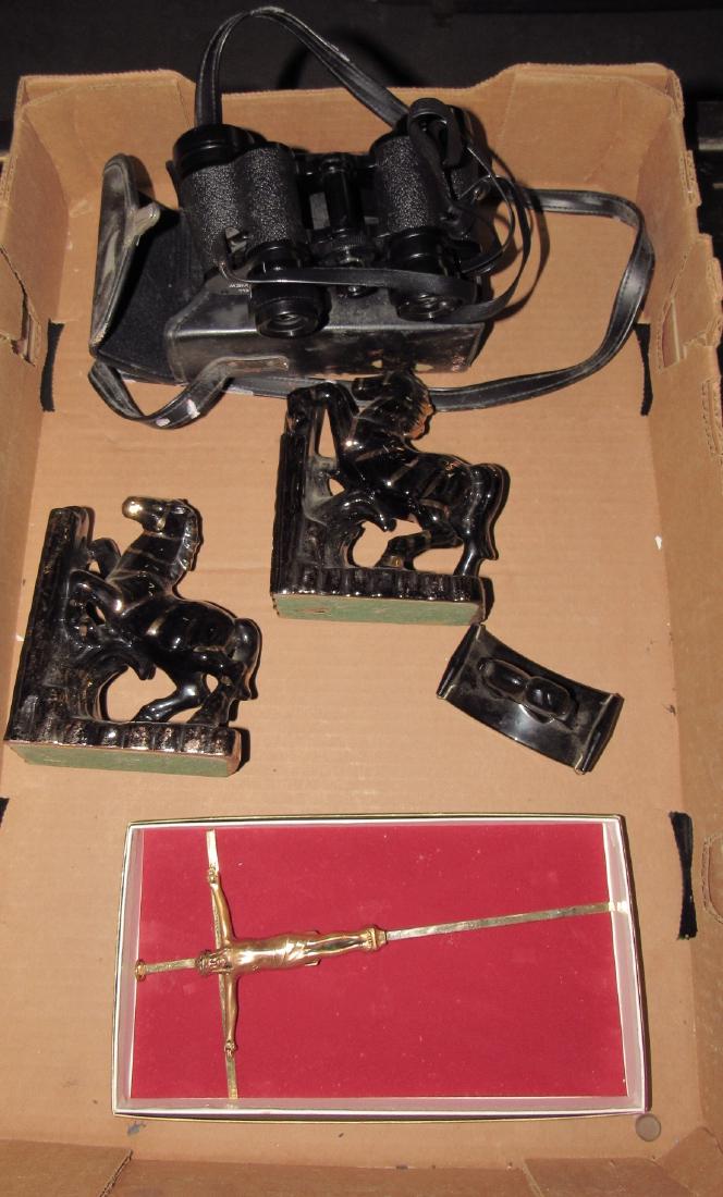 Sportview Binoculars Book Ends Stamp Roller: Getting all pictured in box