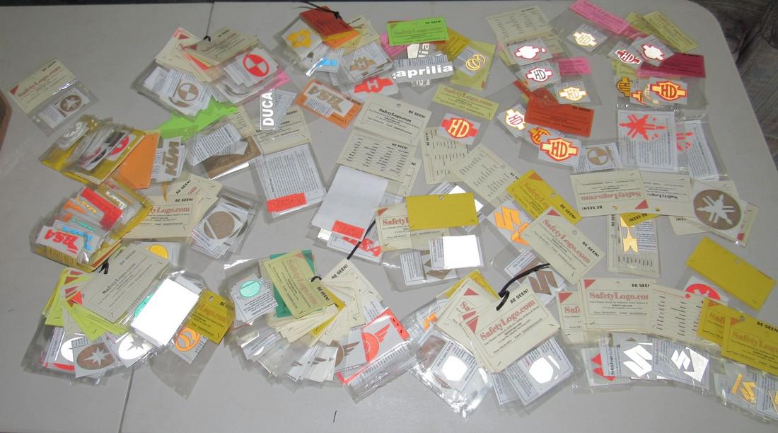 Large Lot of Motorcycle Helmet Stickers Suzuki BSA KTM (1 of 5)