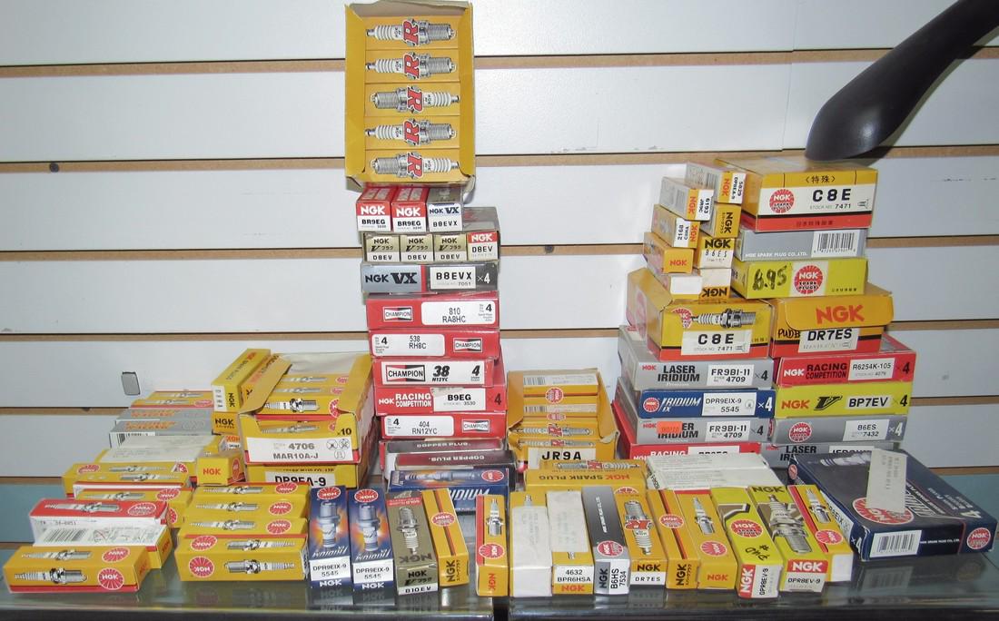 Large Lot of Motorcycle Spark Plugs NGK Champion (1 of 3)