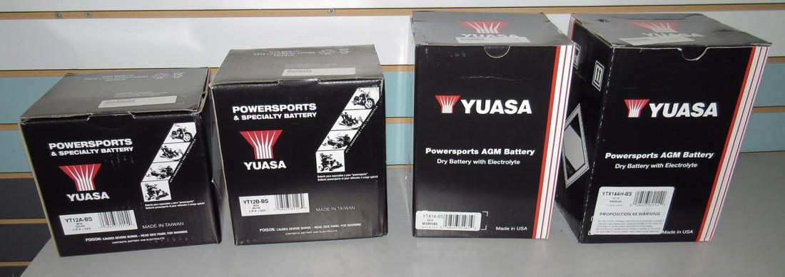 4 New Motorcycle Batteries Yuasa Powersports (1 of 5)