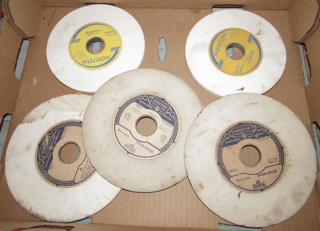 5 Norton Grinding Discs 7" & 8" (1 of 1)