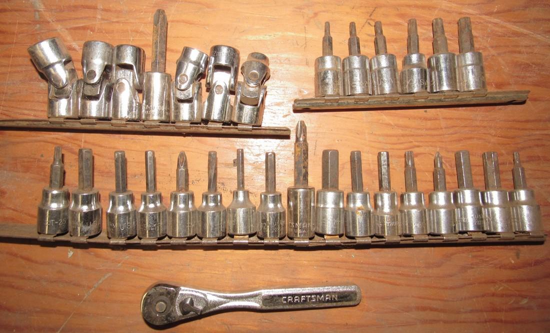 Craftsman 1/4" Drive Rachet 3/8" Drive Swivel Sockets (1 of 1)