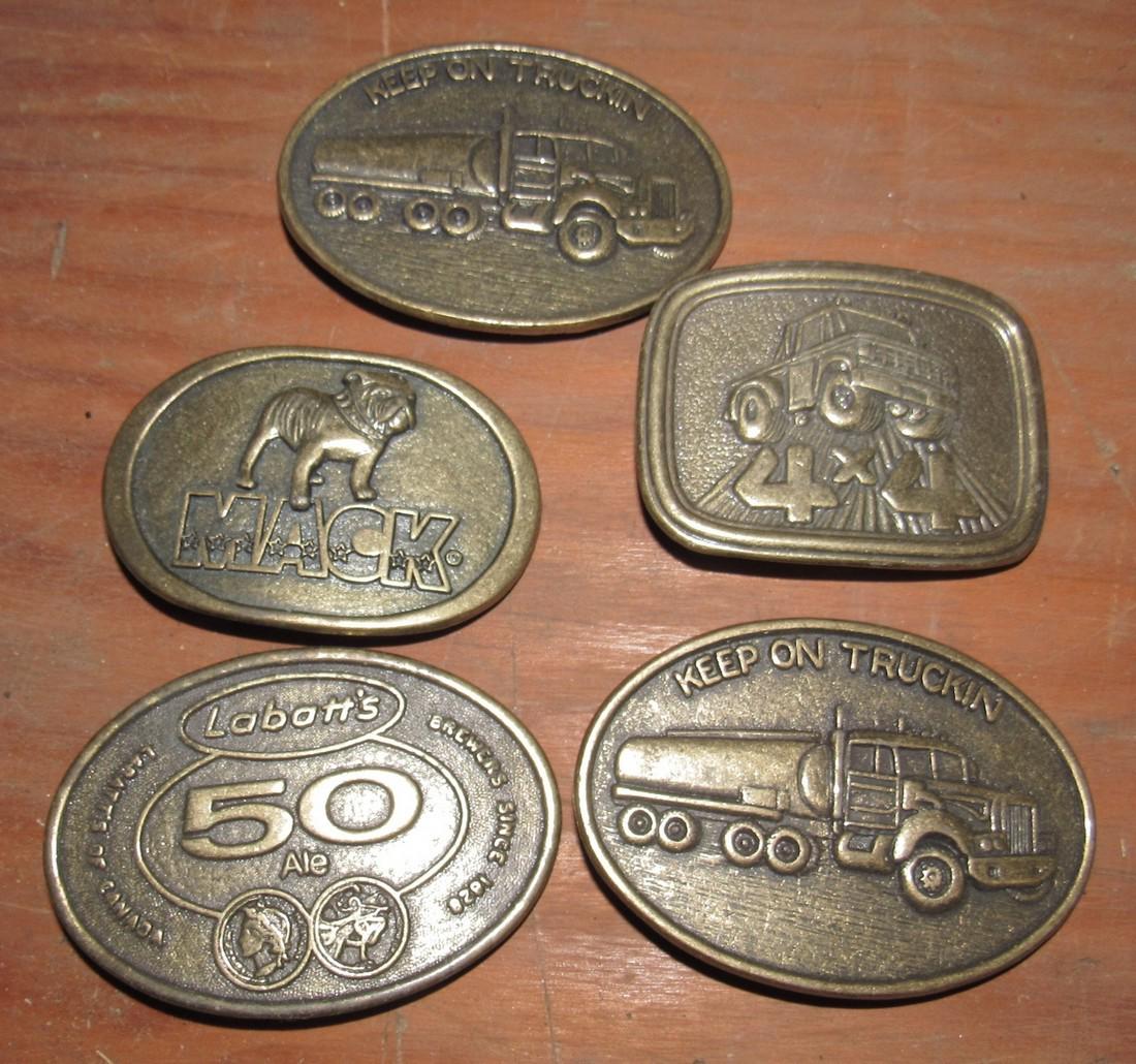 Mack Tractor Trailer 4X4 Belt Buckles: Getting all 5 pictured