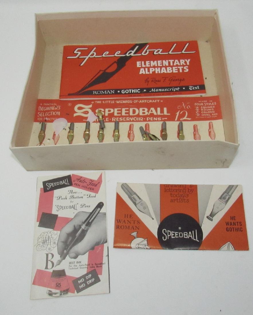 Vintage Speedball Fountain Pen Tips and Display (1 of 2)