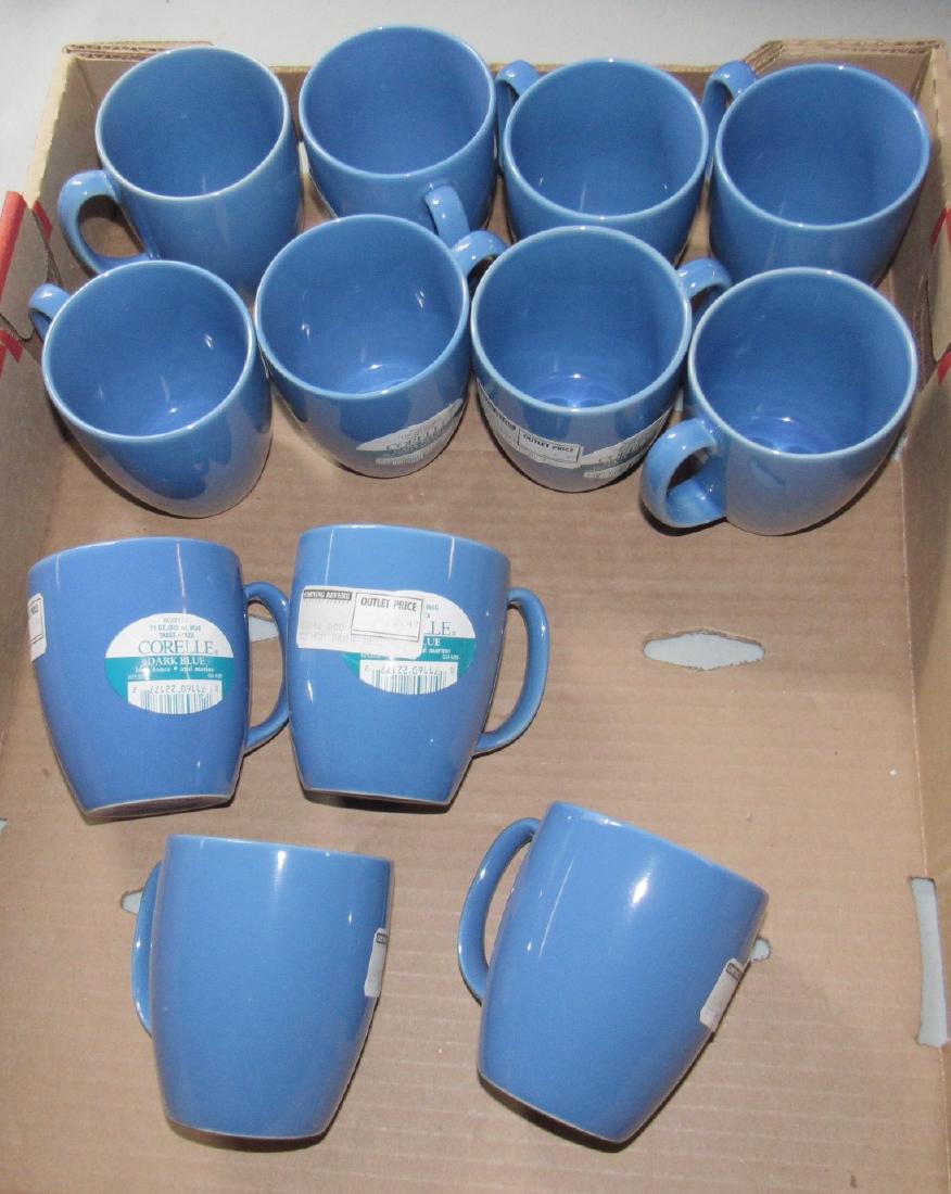 12 Corning Revere Corelle Dark Blue Mugs: New with tags