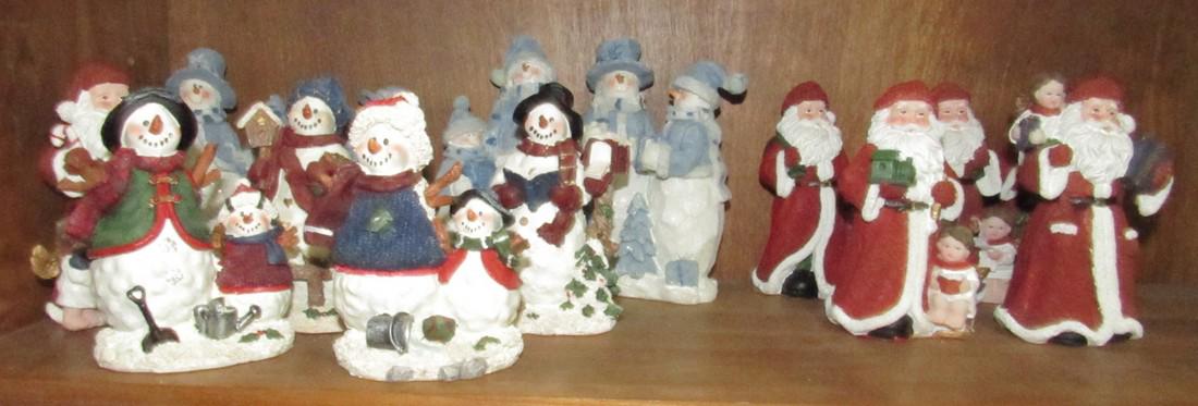 Santas Snowmen Figures: Approx 5 1/4" tall