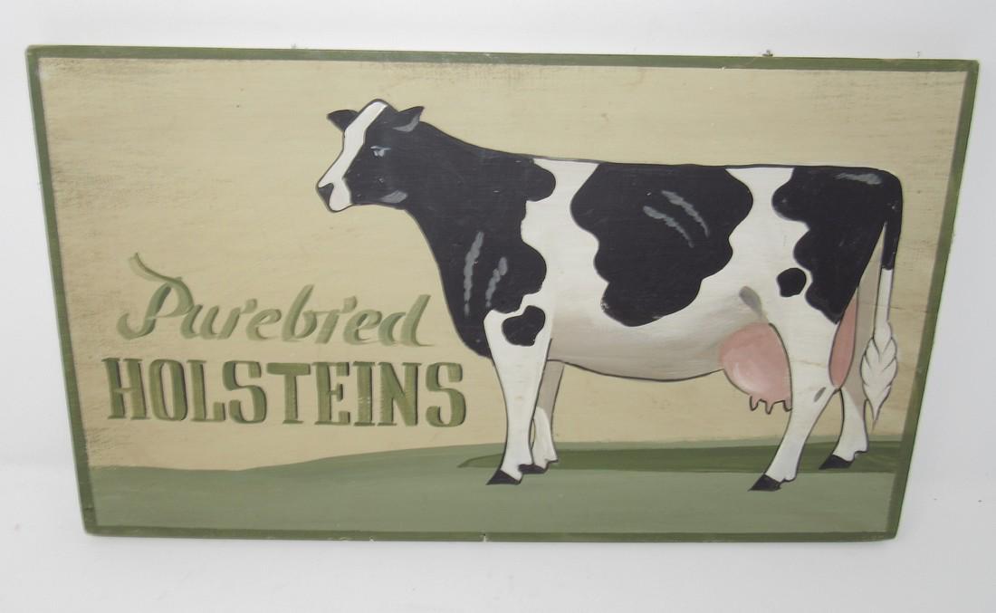 Wooden Purebred Holsteins Cow Sign (1 of 2)