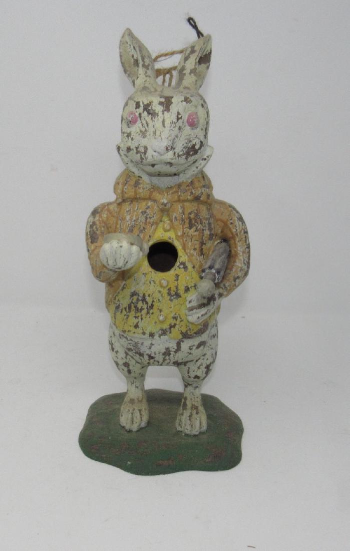 Folk Art Rabbit Birdhouse (1 of 2)