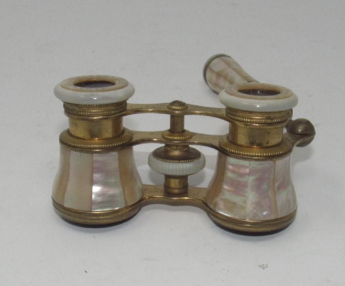 Antique Colmant France Mother of Pearl Opera Glasses: Opera Glasses