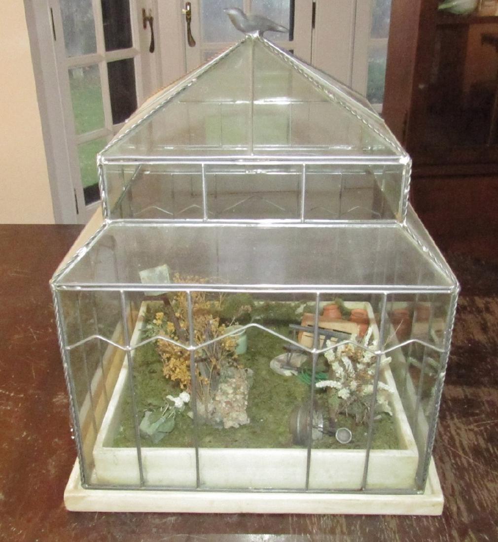 Glass Plant Terrarium: Approx 13" x 13" x 16" tall