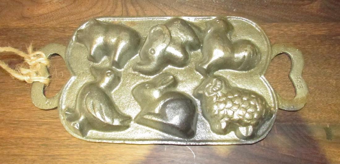 Animal Sheep Duck Rabbit Chicken Pig Cast Iron Mold (1 of 1)
