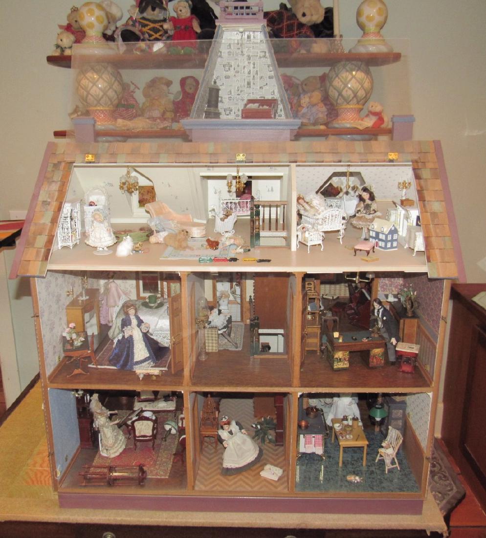 Large Doll House with Furniture Accessories  & Dolls (1 of 13)
