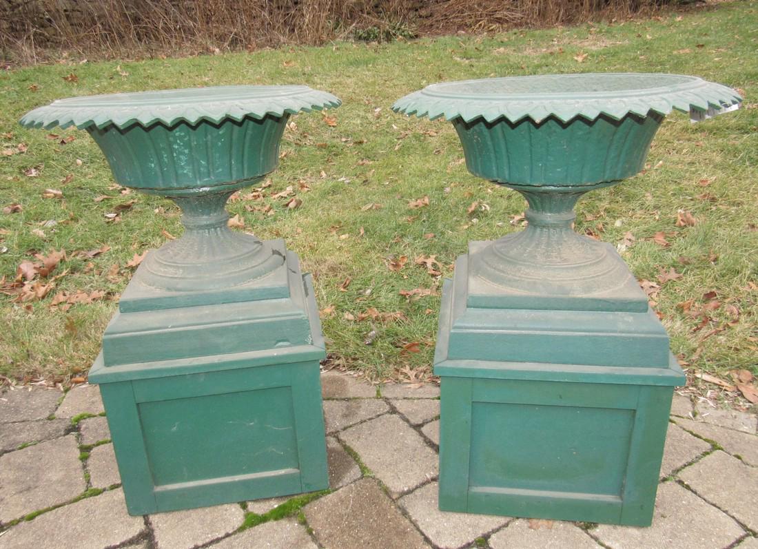 2 Cast Iron Urn Planters (1 of 7)
