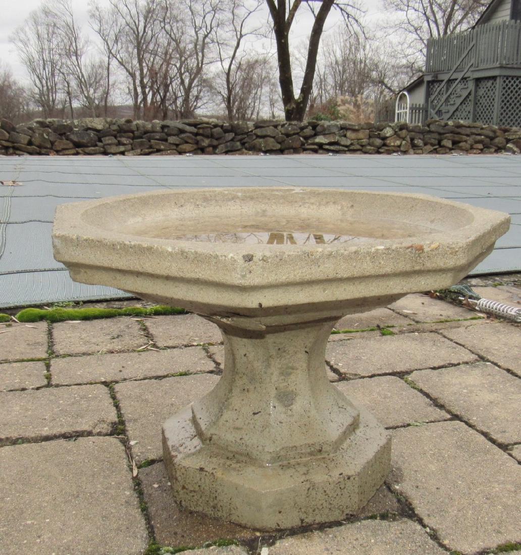 Concrete Biird Bath: Approx 17" in diameter and 11" tall