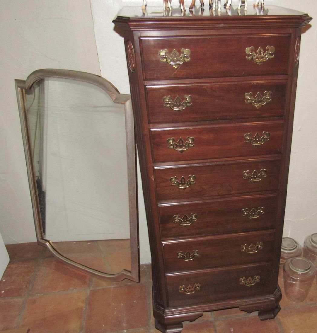 Ethan Allen 7 Drawer Chest Mirror