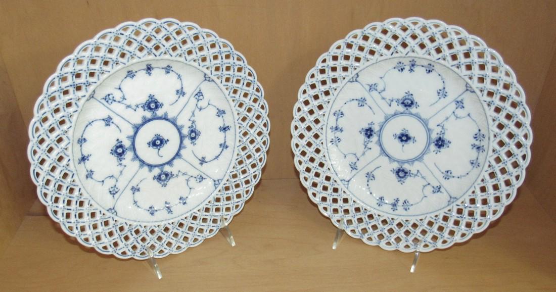 Royal Copenhagen 1098 Blue Fluted Lace Serving Trays (1 of 2)